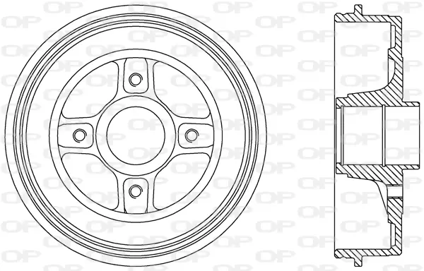 спирачен барабан OPEN PARTS          