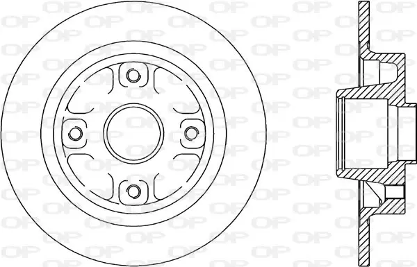спирачен диск OPEN PARTS          