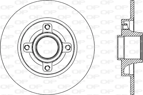 спирачен диск OPEN PARTS          