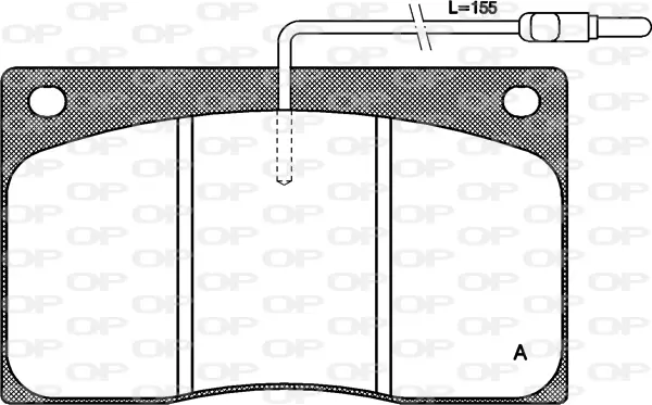 комплект спирачно феродо, дискови спирачки OPEN PARTS          