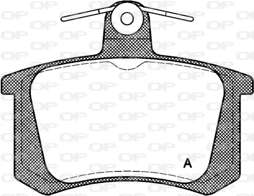 комплект спирачно феродо, дискови спирачки OPEN PARTS          