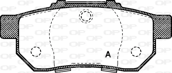 комплект спирачно феродо, дискови спирачки OPEN PARTS          