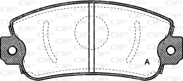 комплект спирачно феродо, дискови спирачки OPEN PARTS          