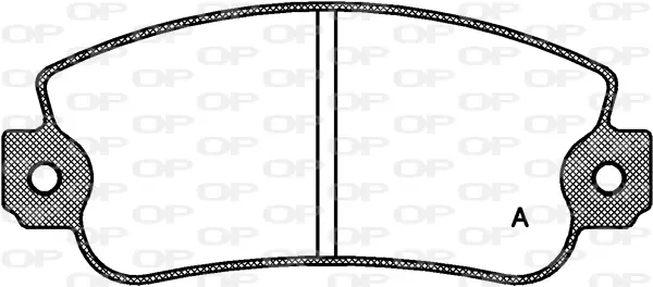 комплект спирачно феродо, дискови спирачки OPEN PARTS          