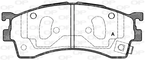 комплект спирачно феродо, дискови спирачки OPEN PARTS          