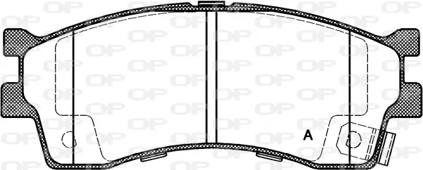 комплект спирачно феродо, дискови спирачки OPEN PARTS          