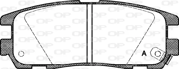 комплект спирачно феродо, дискови спирачки OPEN PARTS          