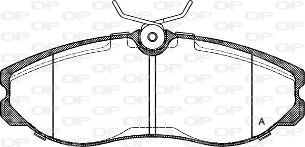 комплект спирачно феродо, дискови спирачки OPEN PARTS          