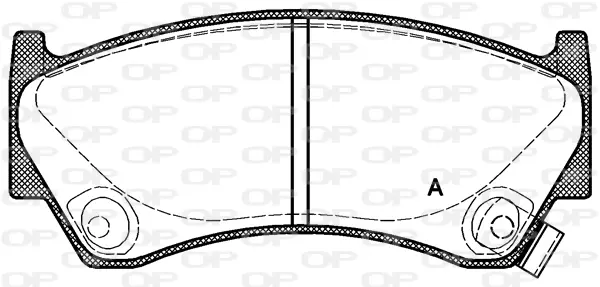 комплект спирачно феродо, дискови спирачки OPEN PARTS          