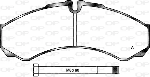 комплект спирачно феродо, дискови спирачки OPEN PARTS          