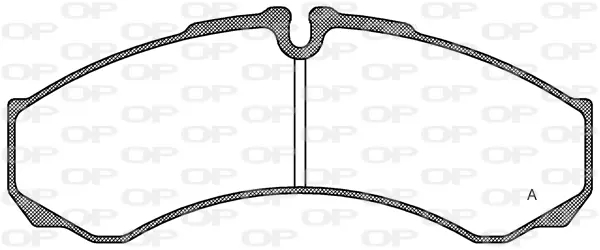 комплект спирачно феродо, дискови спирачки OPEN PARTS          