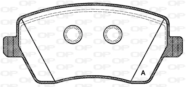 комплект спирачно феродо, дискови спирачки OPEN PARTS          