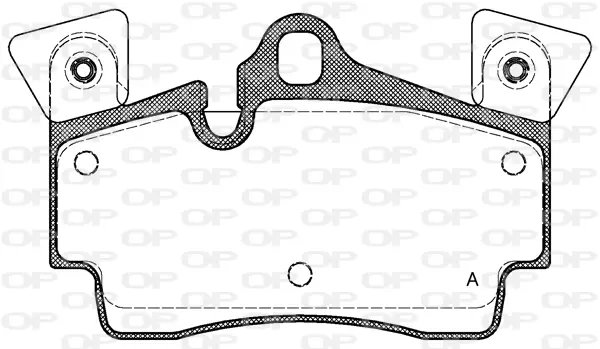 комплект спирачно феродо, дискови спирачки OPEN PARTS          