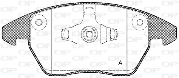 комплект спирачно феродо, дискови спирачки OPEN PARTS          