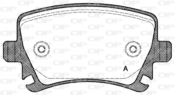 комплект спирачно феродо, дискови спирачки OPEN PARTS          