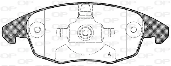 Комплект спирачно феродо, дискови спирачки OPEN PARTS