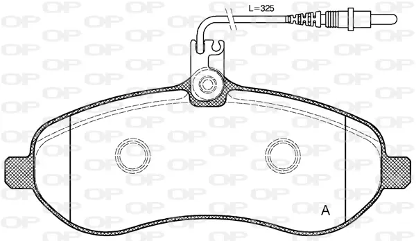 комплект спирачно феродо, дискови спирачки OPEN PARTS          