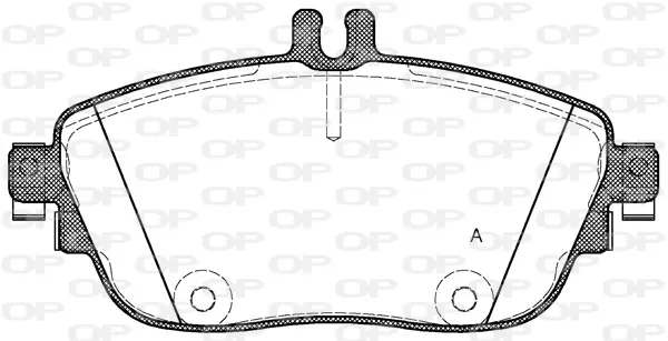 комплект спирачно феродо, дискови спирачки OPEN PARTS          