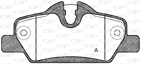 комплект спирачно феродо, дискови спирачки OPEN PARTS          