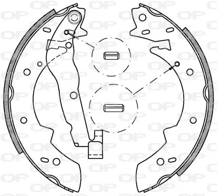 комплект спирачна челюст OPEN PARTS          