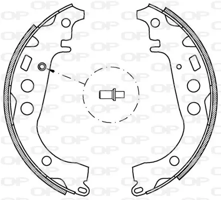 комплект спирачна челюст OPEN PARTS          