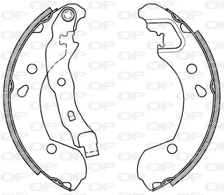 комплект спирачна челюст OPEN PARTS          