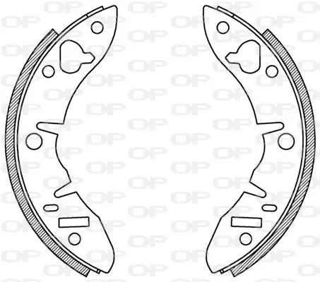 комплект спирачна челюст OPEN PARTS          