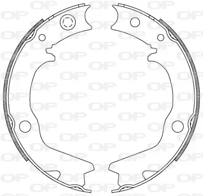 комплект спирачна челюст OPEN PARTS          