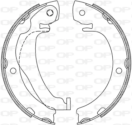 комплект спирачна челюст OPEN PARTS          