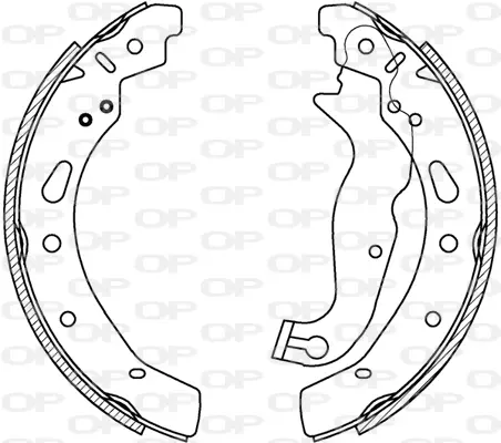комплект спирачна челюст OPEN PARTS          