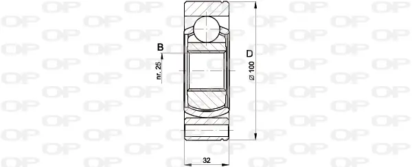 каре комплект, полуоска OPEN PARTS          