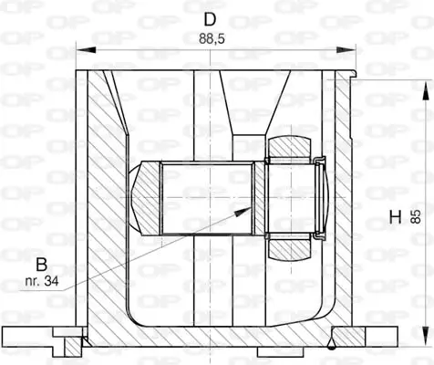 каре комплект, полуоска OPEN PARTS          