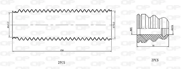прахозащитен комплект, амортисьор OPEN PARTS          