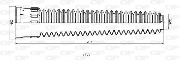 прахозащитен комплект, амортисьор OPEN PARTS          
