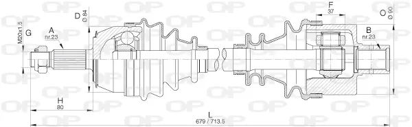 полуоска OPEN PARTS          