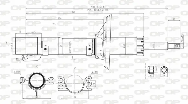 амортисьор OPEN PARTS          