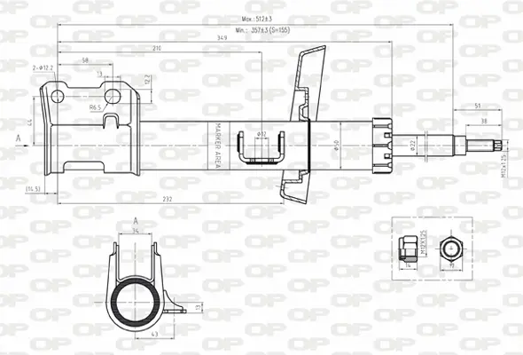 амортисьор OPEN PARTS          