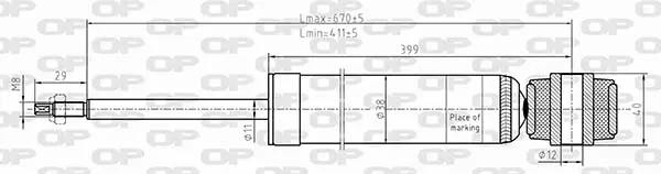 амортисьор OPEN PARTS          