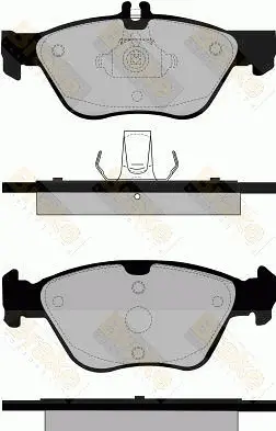 комплект спирачно феродо, дискови спирачки Brake ENGINEERING   