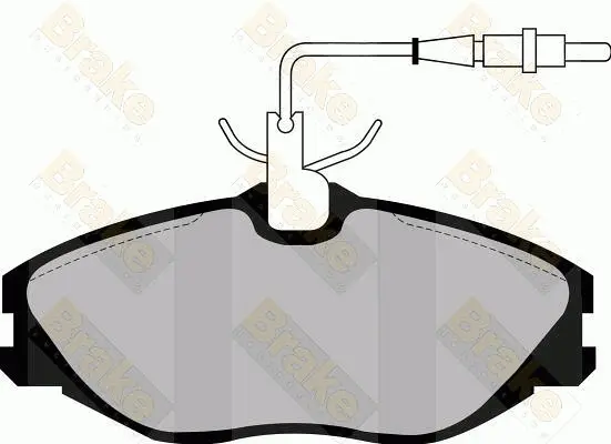 комплект спирачно феродо, дискови спирачки Brake ENGINEERING   