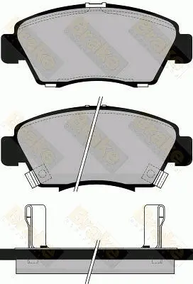 комплект спирачно феродо, дискови спирачки Brake ENGINEERING   