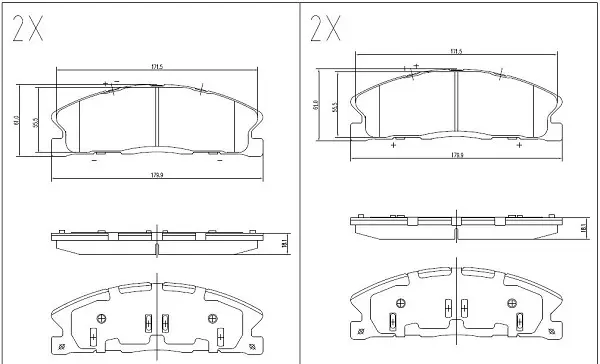 комплект спирачно феродо, дискови спирачки KLAXCAR FRANCE      