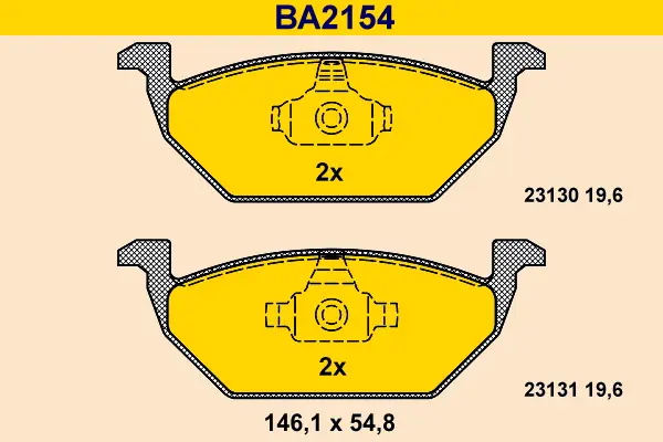 Накладки за SEAT IBIZA IV ST (6J8, 6P8) 1.2 TSI BA2154 BARUM               