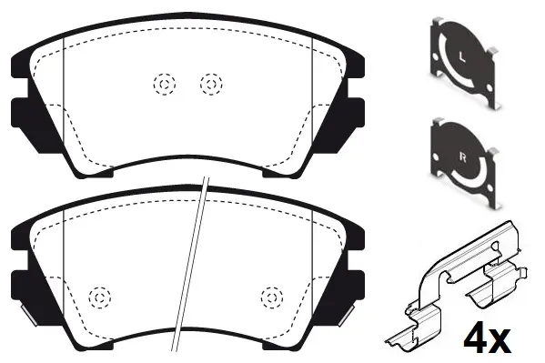 комплект спирачно феродо, дискови спирачки RAICAM              