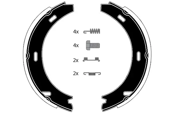 комплект спирачна челюст, ръчна спирачка RAICAM              
