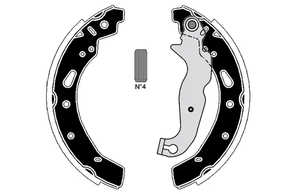 комплект спирачна челюст RAICAM              