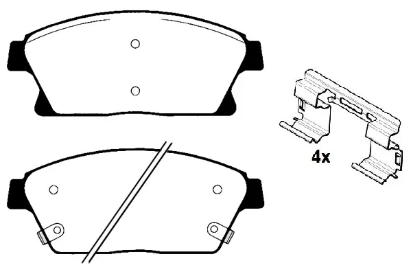 комплект спирачно феродо, дискови спирачки RAICAM              