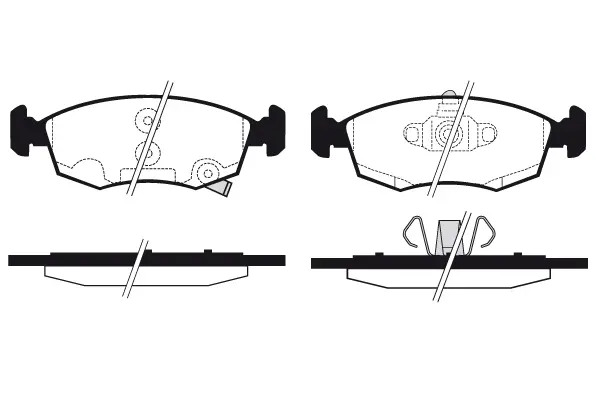комплект спирачно феродо, дискови спирачки RAICAM              