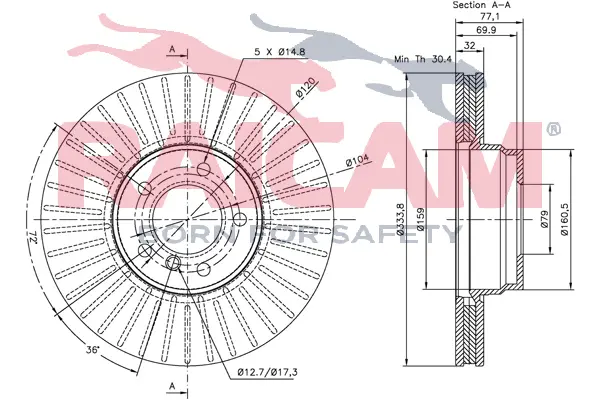 спирачен диск RAICAM              
