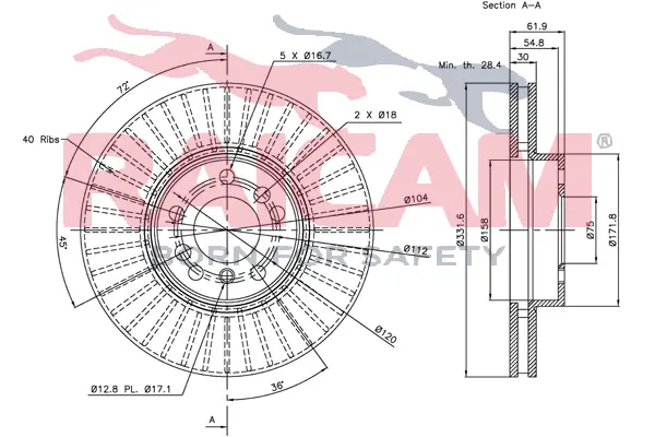 спирачен диск RAICAM              